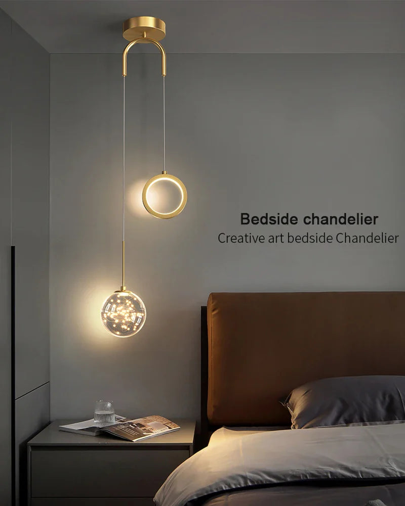 Modern LED Pendant Light – 2-Way Indoor Hanging Lamp for Living Room, Bedroom, Dining Table with Adjustable 3 Light Colors | Kalsten