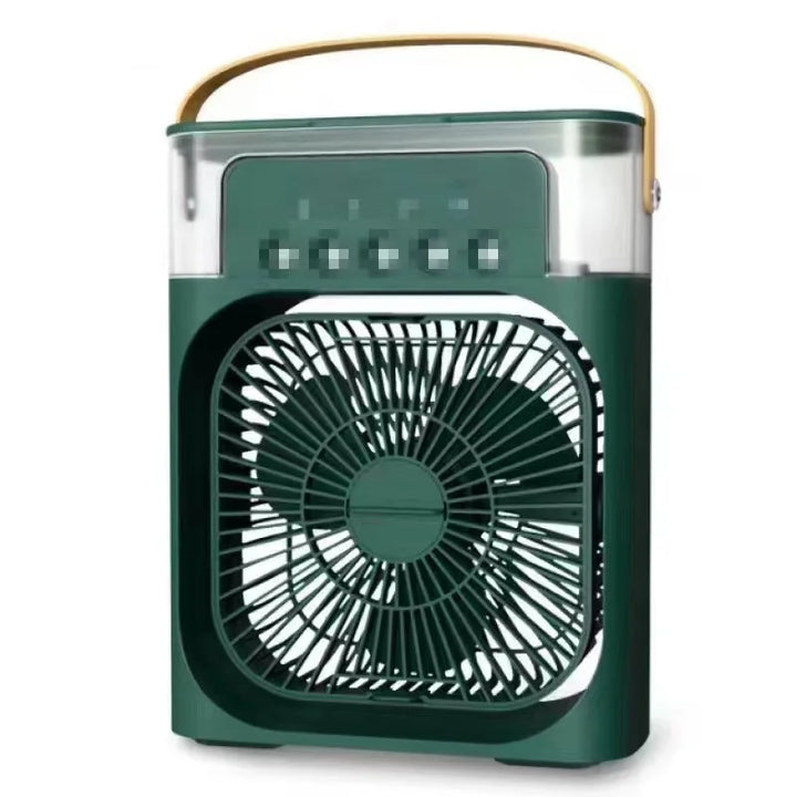 Portable USB Electric Fan with LED Night Light and Water Mist - 3-in-1 Air Humidifier for Home | Kalsten