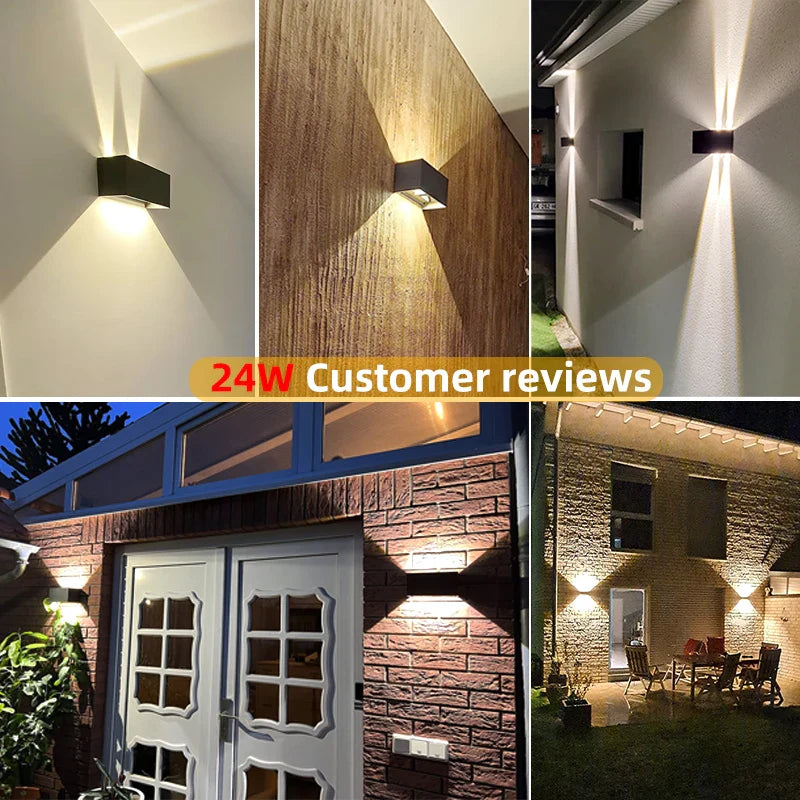 Contemporary Aluminum LED Wall Lamp - Waterproof IP65 Outdoor/Indoor Wall Light | Kalsten