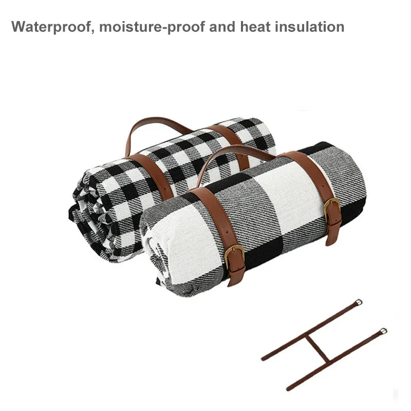 NovaPlaid | Waterproof Foldable Picnic Blanket with Carry Strap | Kalsten