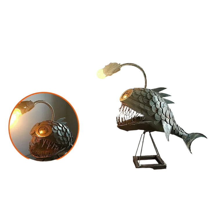 Table lamp - RusticFish - Adjustable lighting - Handmade artistic charm | Kalsten