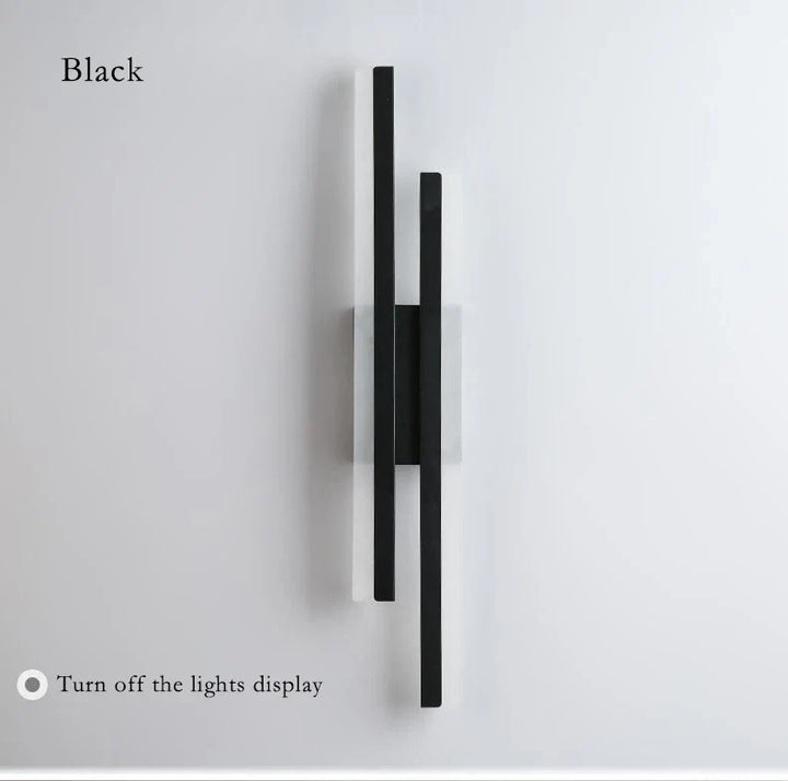 Modern LED Wall Lamp – Black & Gold Acrylic Wall Sconce for Living Room, Bedroom, and Interior Decor | Kalsten