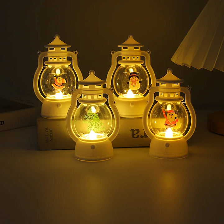 Mini Christmas lamp with LED lighting - Portable decorative lantern for festive decoration, winter & Christmas season | Kalsten