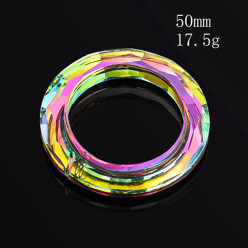 Kalsten | Crystal Suncatcher LumiRing 50 | Ø 50 cm | Glass Prism for Windows, Garden & Decor | Rainbow Catcher for Light Plays