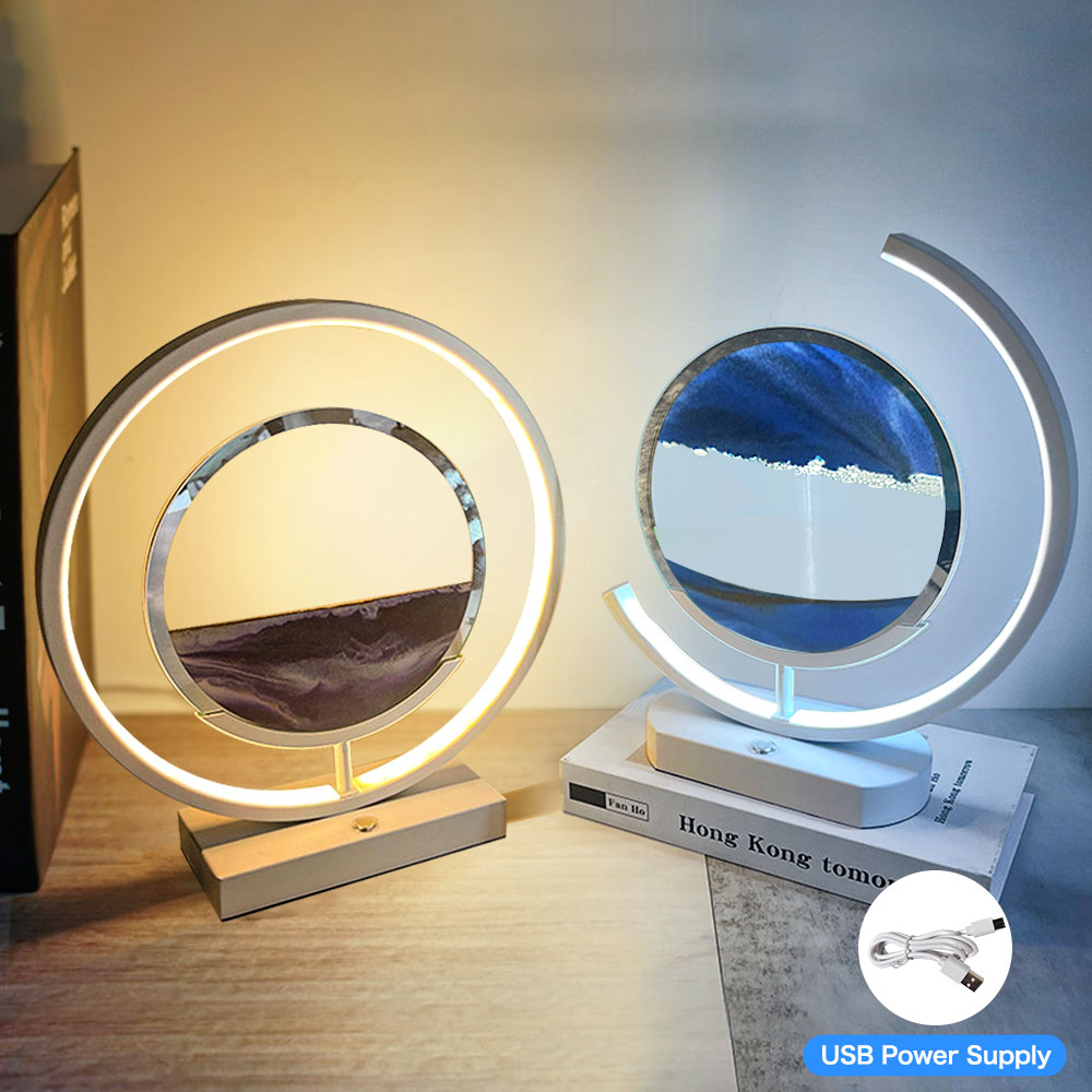 3D LED Flowing Sand Art Table Lamp | Kalsten