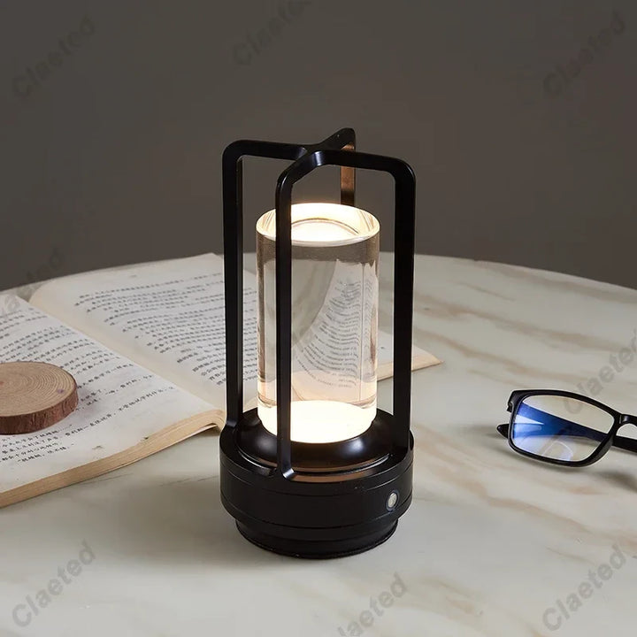 LED Cordless Table Lamp | Industrial Style, Rechargeable & Portable Lighting for Outdoor & Indoor Use | Kalsten