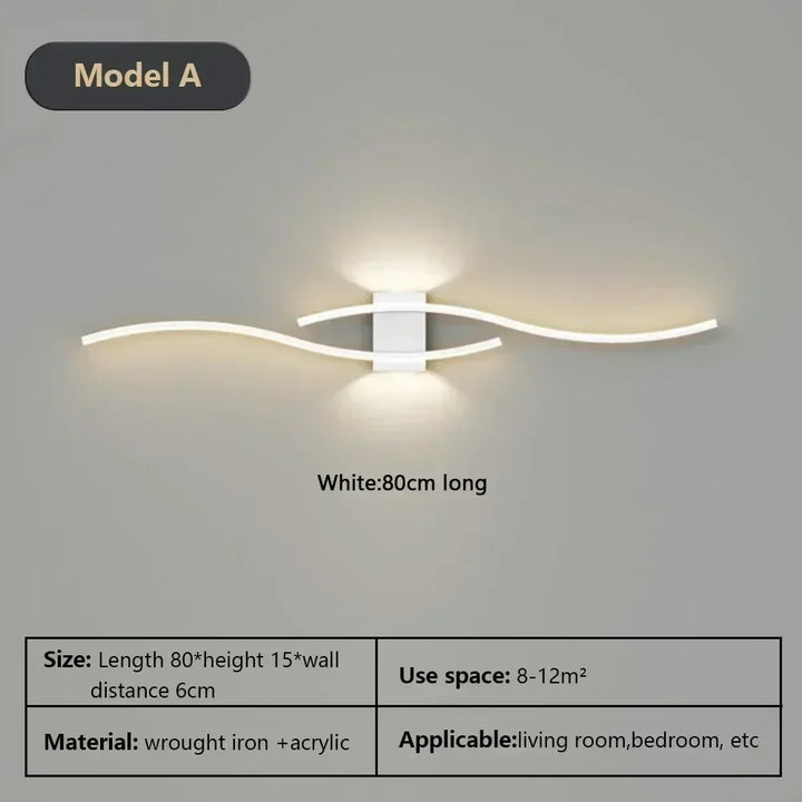 Modern LED Wall Lamp – Dimmable Up & Down Wall Sconce for Bedroom, Living Room, and Indoor Spaces | Kalsten