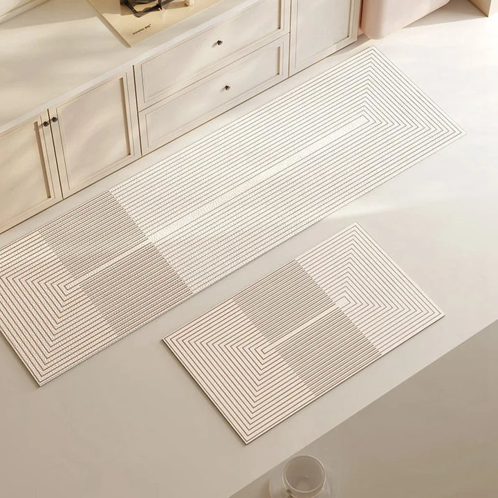 Kalsten | Pureterra | Kitchen Mat Super Absorbent | Non-Slip & Washable | Diatomite Design | Oval & Long Shape | Comfort Rug for Kitchen & Bathroom