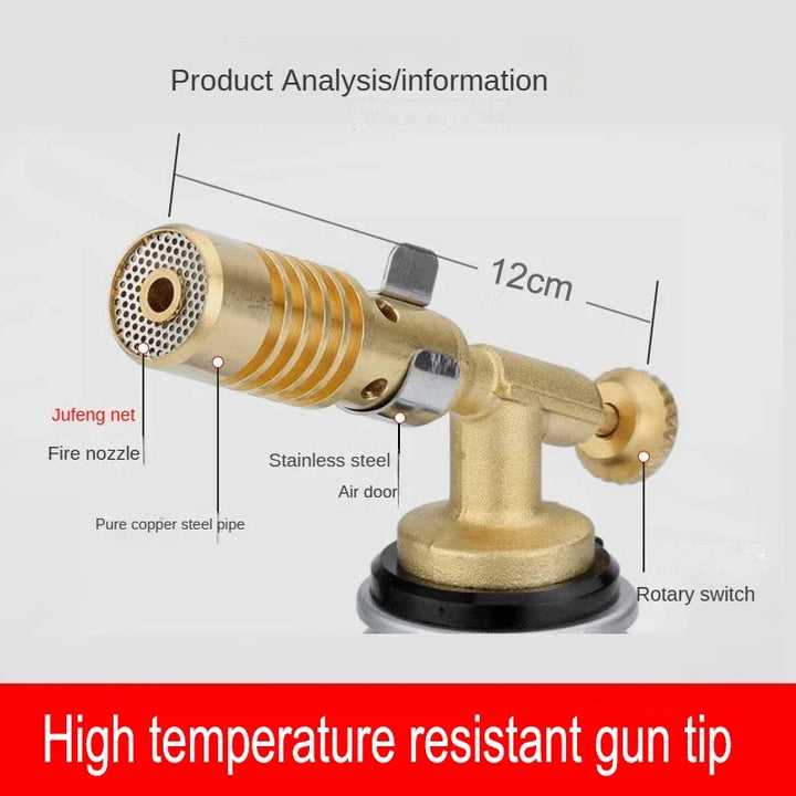 Kalsten | Flammex Pro Soldering Torch | For Butane Gas | Adjustable Flame up to 1300 °C | Compact & Ergonomic | Ideal for Kitchen & Outdoor