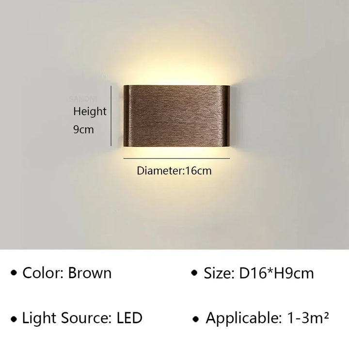Kalsten | LumiEra Modern LED Wall Lamp | Stylish Design | Warm White Light for Bedroom, Hallway & Bathroom