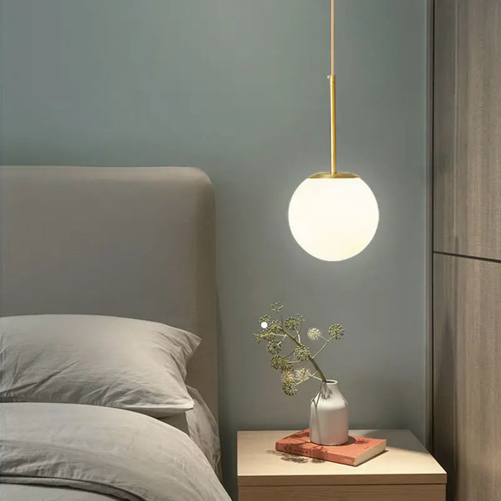 Modern Glass Ball Pendant Light – Decorative Nordic Fixture for Dining Room, Bedroom, and Bar | Kalsten