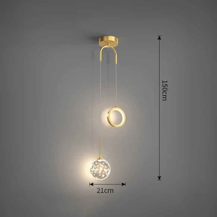 Modern LED Pendant Light – 2-Way Indoor Hanging Lamp for Living Room, Bedroom, Dining Table with Adjustable 3 Light Colors | Kalsten