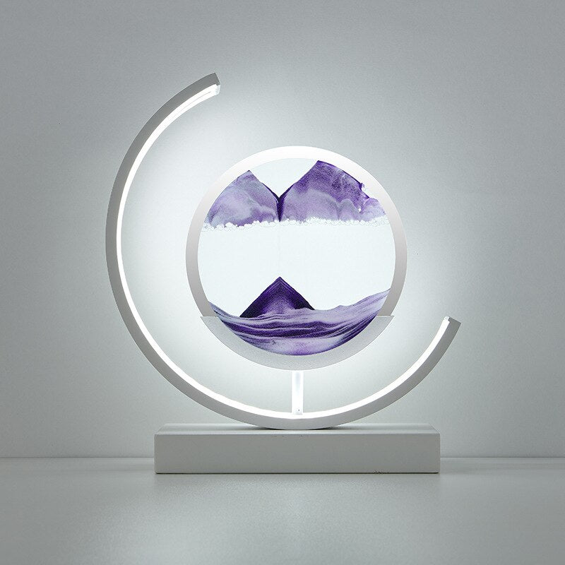 LED Table Lamp with Moving Sand Landscape – SandLight | Kalsten