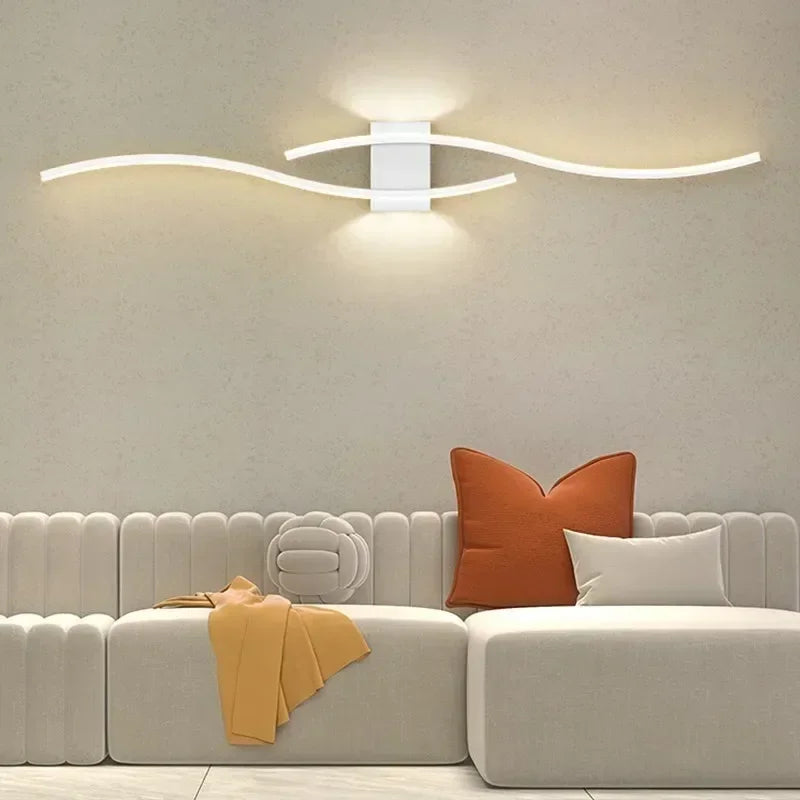 Modern Minimalist LED Strip Wall Lamp – Dimmable Wall Sconce for Living Room, Bedroom, Restaurant, and Bathroom | Kalsten