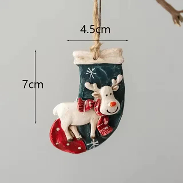 Classic Christmas decoration – Hanging Christmas stockings with moose design | Kalsten