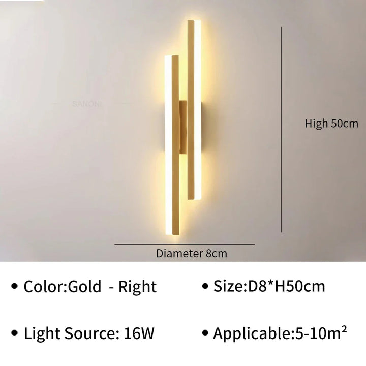 Modern LED Wall Light – Stylish Wall Sconce for Living Room, Stairs, Bedroom, and Corridor Interior Lighting | Kalsten