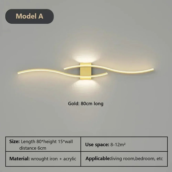 Modern LED Wall Lamp – Dimmable Up & Down Wall Sconce for Bedroom, Living Room, and Indoor Spaces | Kalsten