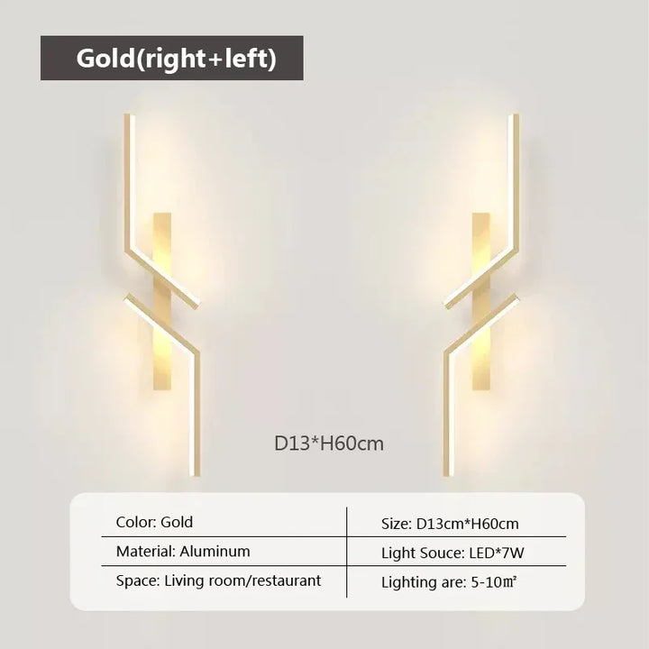 Modern LED Wall Lamp – Minimalist Design, Up & Down Lighting for Bedroom, Living Room, TV Sofa, and Lobby – Dimmable Wall-Mounted Light | Kalsten