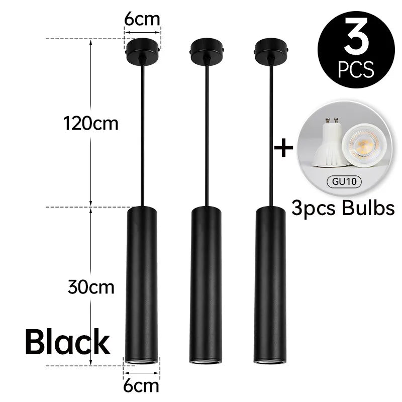 Modern LED Pendant Light – Sleek Cylinder Hanging Lamp for Kitchen, Living Room, and Bedroom Decor | Kalsten