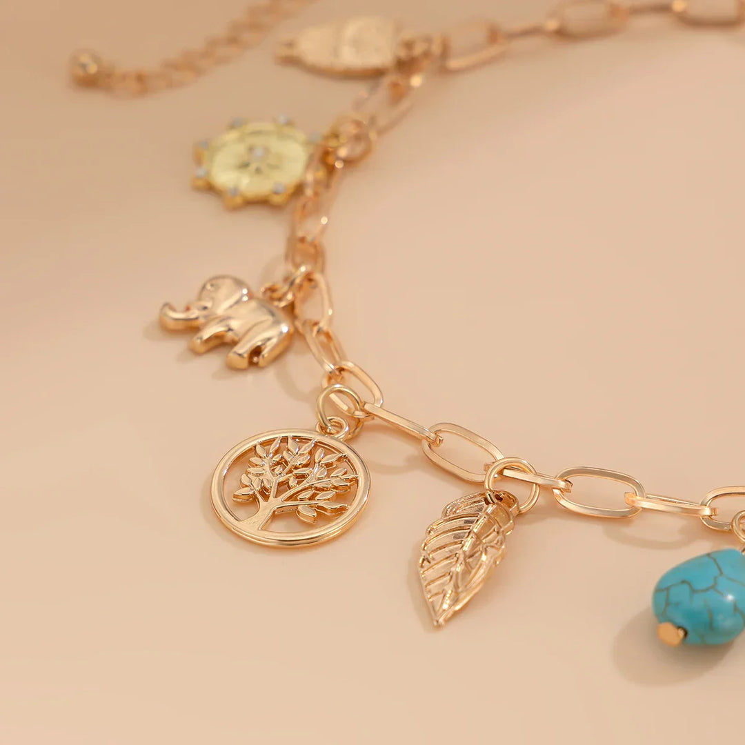 Kalsten | Paperclip Tropical Charm Necklace