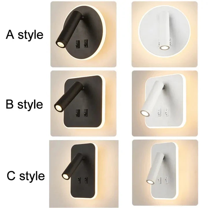 Modern LED Wall Sconce – 350° Swivel Adjustable Up & Down Wall Light, 3000K Warm White to 6500K Cool Light, Aluminium Wall Lamp | Kalsten
