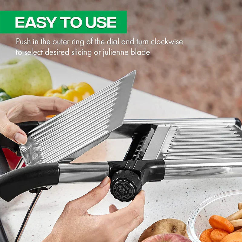 Kalsten | Vegetable Cutter SchnittProfi | Adjustable Mandoline | Stainless Steel Blades | For Potatoes, Tomatoes & More