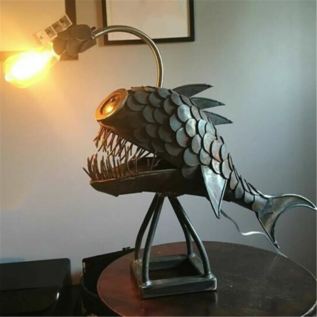 Table lamp - RusticFish - Adjustable lighting - Handmade artistic charm | Kalsten