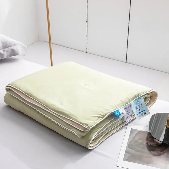 Air Condition Summer Comforter — Pure Color Ice Silk Cooling Blanket, Lightweight & Smooth Twin/King Size Quilt | Kalsten