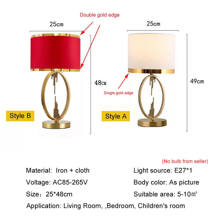 American Table Lamp - Modern Simple Study Creative Desk Lamp for European Living Room Bedroom Bedside Decor | Kalsten