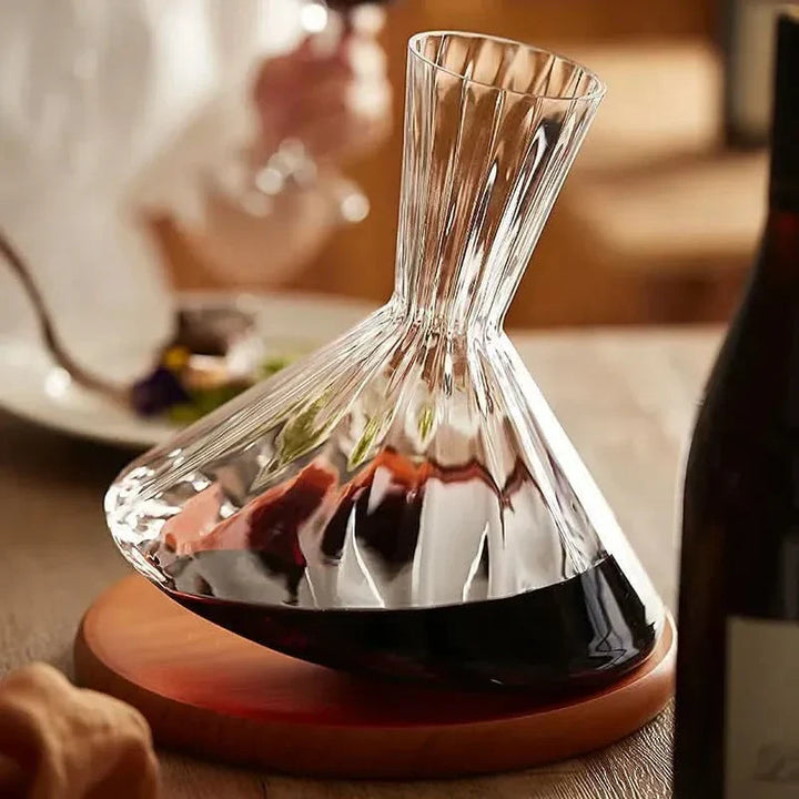 Kalsten | Crystal Glass Rotating Wine Decanter 1L