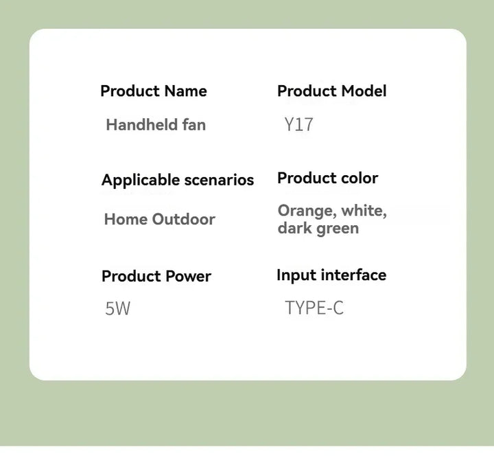 New Foldable USB Rechargeable Mini Fan | Handheld Desktop Fan with Cartoon Design & Hook for Outdoor, Home & Office Use | Kalsten