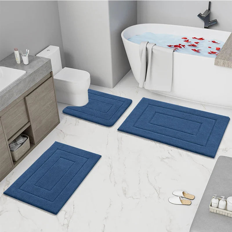 Bathroom Mat Microfiber Non-Slip – Double Layer Bath Mat | Highly Absorbent & Soft | Comfort Doormat | Kalsten
