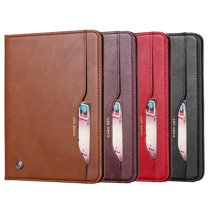 Kalsten | Leather Flip Case for iPad 9.7 (2017-2018), 10.2 (7th/8th Gen), Air 2/3/4, Pro 9.7/10.5/11 - Waterproof, Shockproof, Business Tablet Case