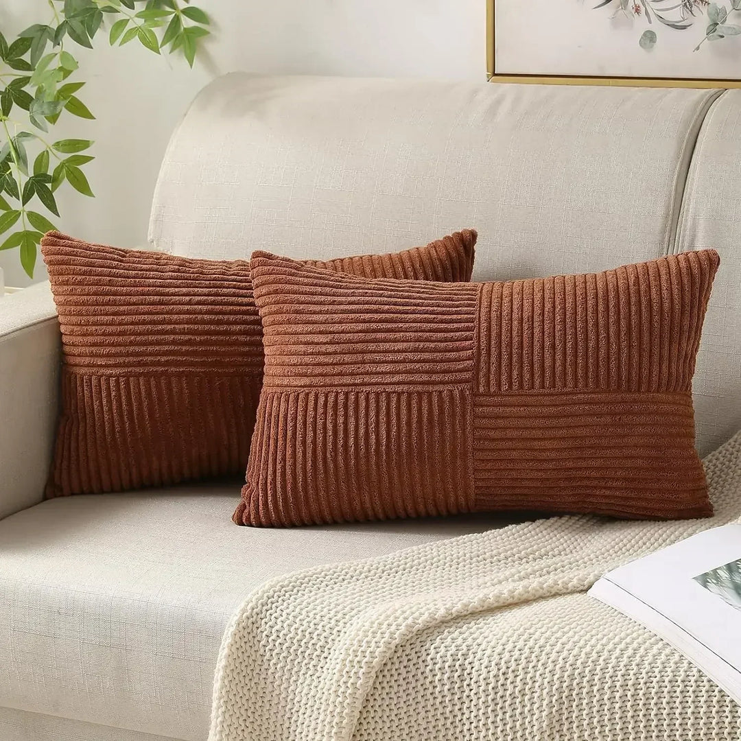 Kalsten | VelvetAura Cushion Cover - Stylish Striped Cushion Covers in Luxury Corduroy Set