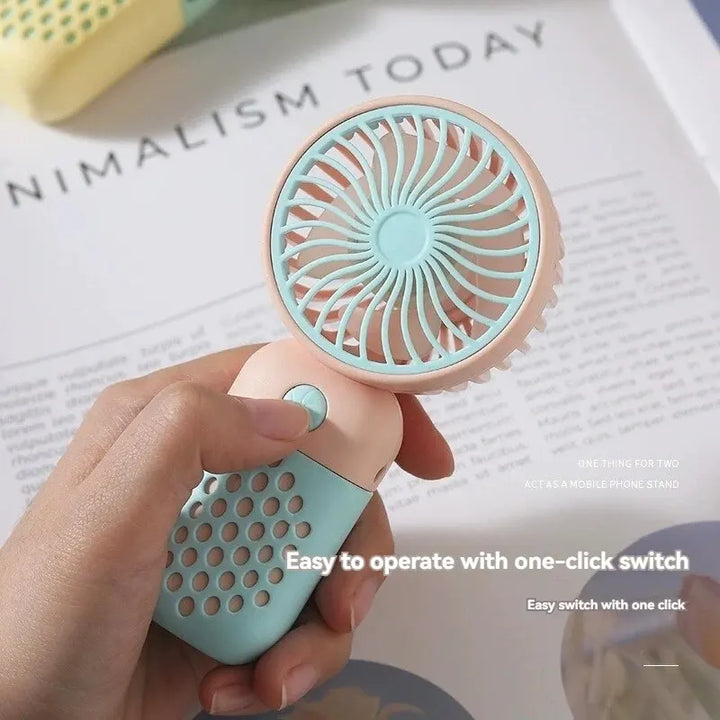 2024 New Cartoon Handheld Charging Fan - Cute and Portable Mini USB Pocket Fan for Students | Kalsten
