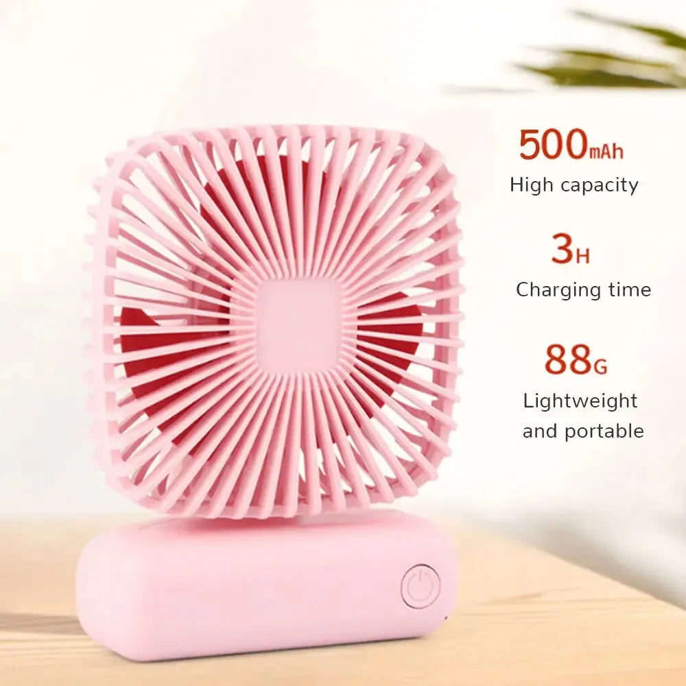 Mini Handheld USB Fan: Portable Three-Speed Cooling for Car, Home, Office, and Outdoor Use - Quiet and Simple Design | Kalsten
