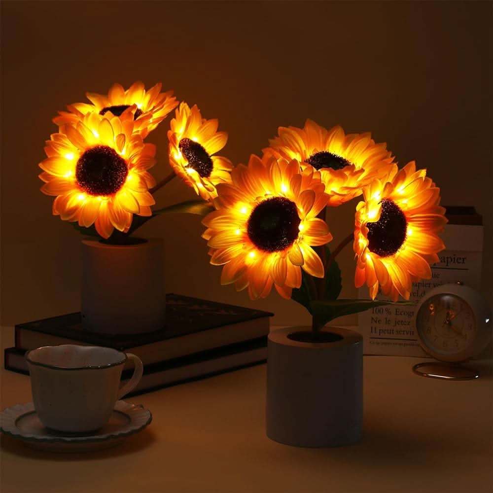 Shimmering Sunflower LED Table Lamp | Kalsten