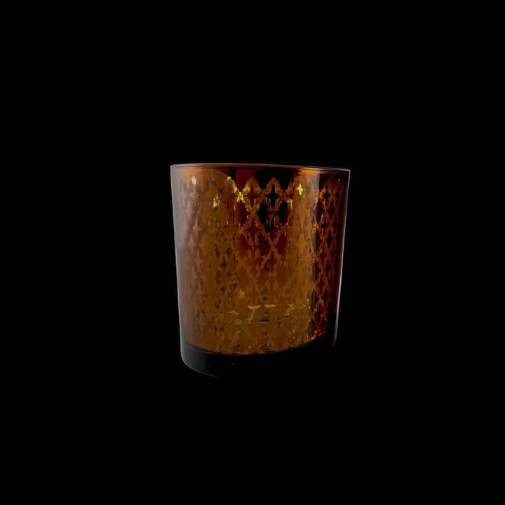 Tea light holder made of glass (2 pcs.) Copper / black by SIA Home Fashion | Kalsten