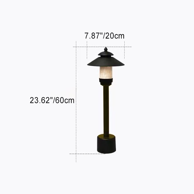 Modern Minimalist Umbrella Waterproof Aluminum Marble LED Outdoor Light For Garden | Kalsten