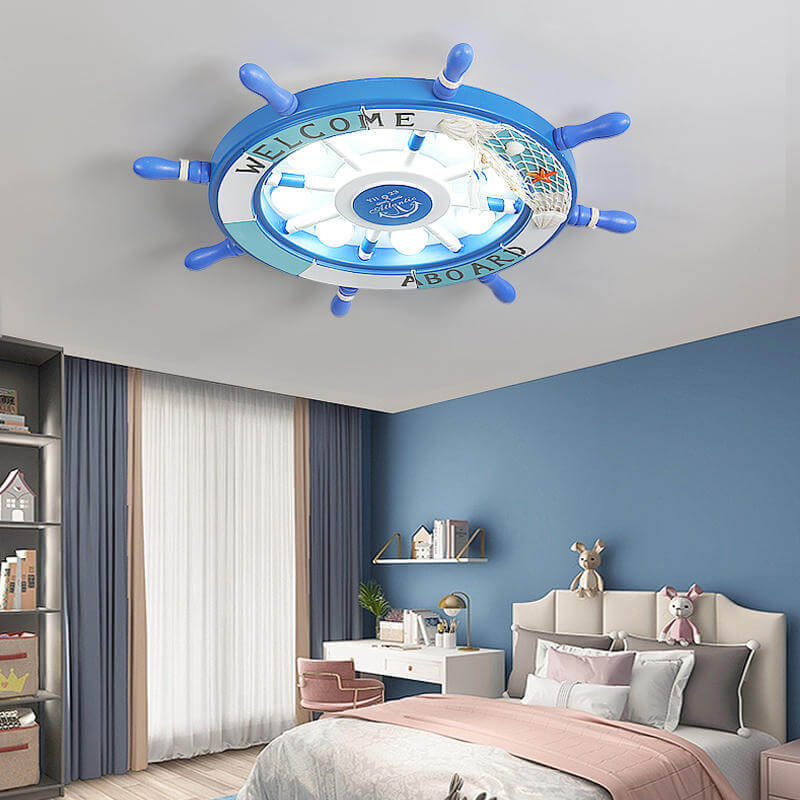 Kalsten | NautiGlow Children's Room LED Ceiling Lamp | Sailboat Design | Cartoon Style | Ambient Lighting