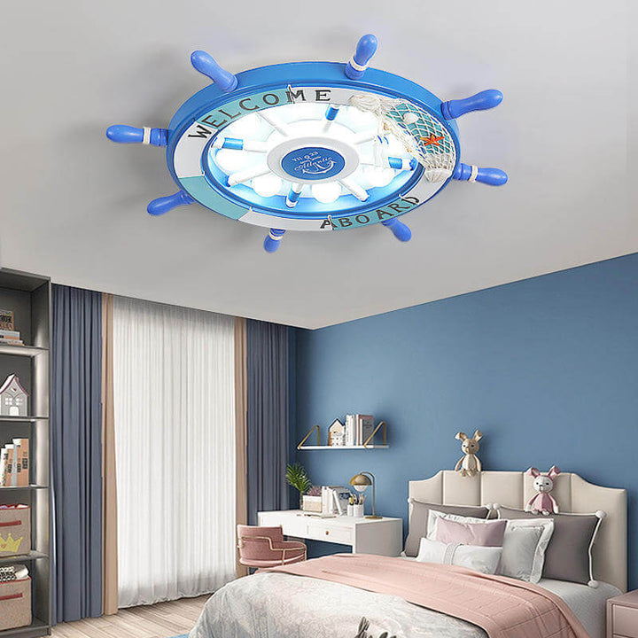 Kalsten | NautiGlow Children's Room LED Ceiling Lamp | Sailboat Design | Cartoon Style | Ambient Lighting
