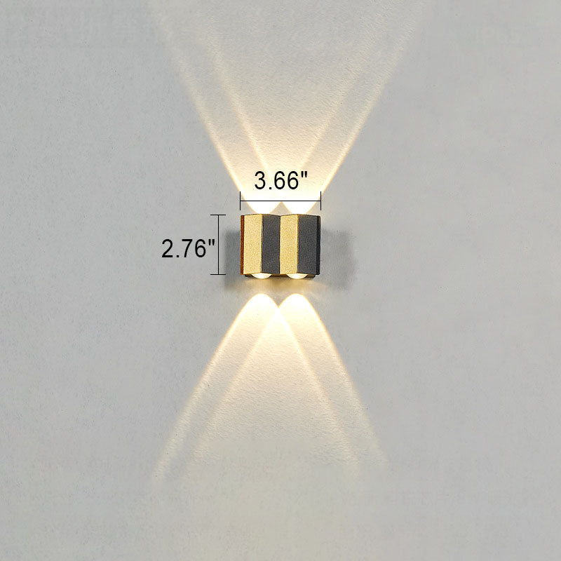 Modern Light Luxury Golden Aluminium Outdoor Waterproof Terrace LED Wall Light Lamp | Kalsten