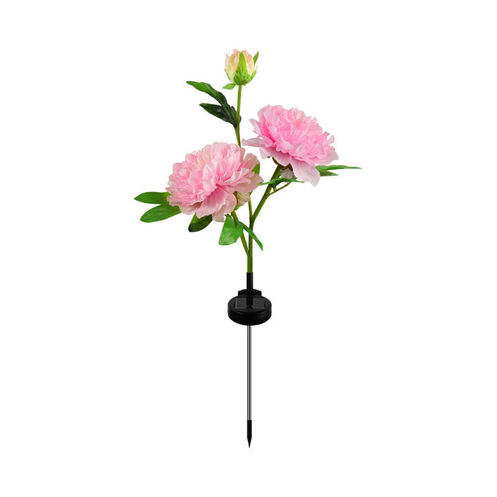 Contemporary Creative Solar Peony Flower LED Waterproof Lawn Landscape Insert Light For Outdoor Patio | Kalsten