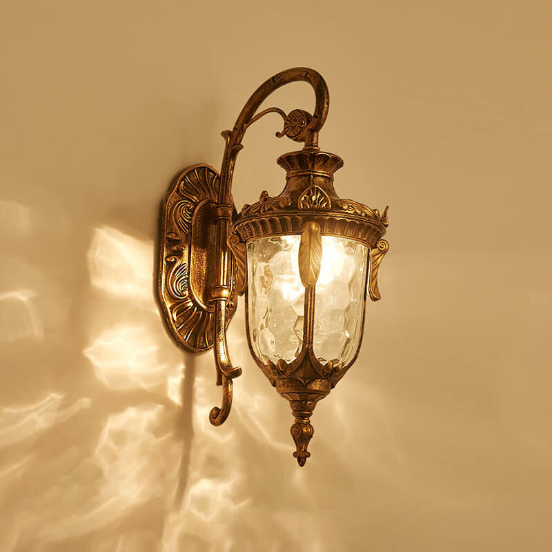 European Deluxe Lantern Outdoor Waterproof 1-Light Wall Sconce Lamp | Kalsten