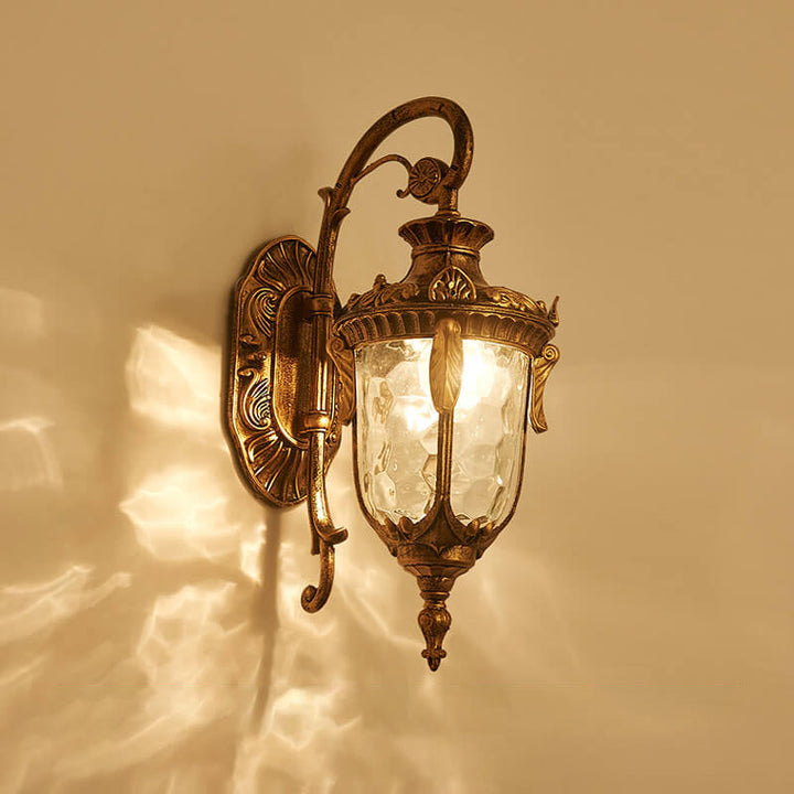 European Deluxe Lantern Outdoor Waterproof 1-Light Wall Sconce Lamp | Kalsten