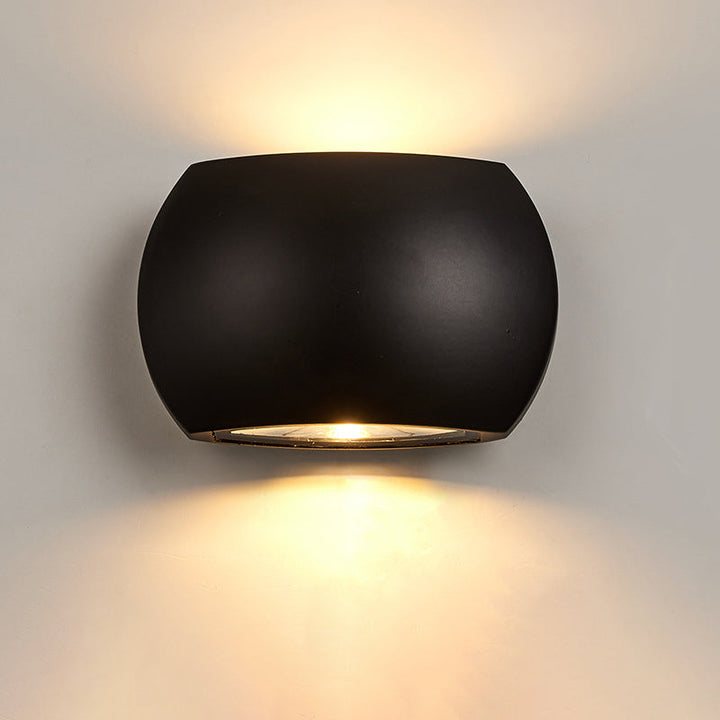 Contemporary Industrial Semicircle Aluminum LED Outdoor Wall Sconce Lamp For Garden | Kalsten