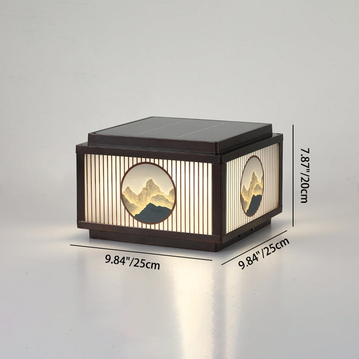 Modern Minimalist Solar Waterproof Square Aluminum Glass LED Post Head Light For Garden | Kalsten