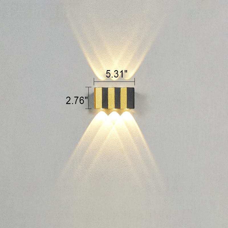 Modern Light Luxury Golden Aluminium Outdoor Waterproof Terrace LED Wall Light Lamp | Kalsten