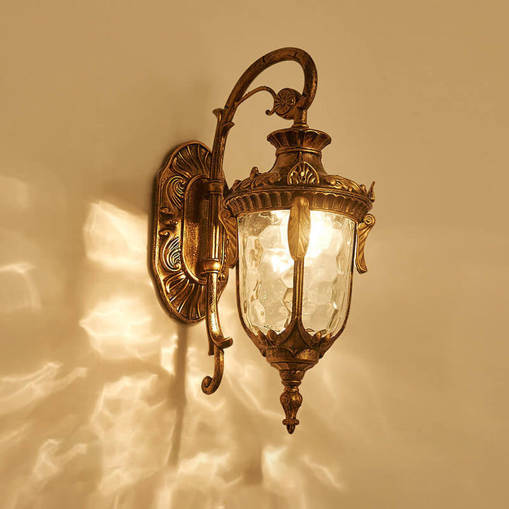 European Deluxe Lantern Outdoor Waterproof 1-Light Wall Sconce Lamp | Kalsten