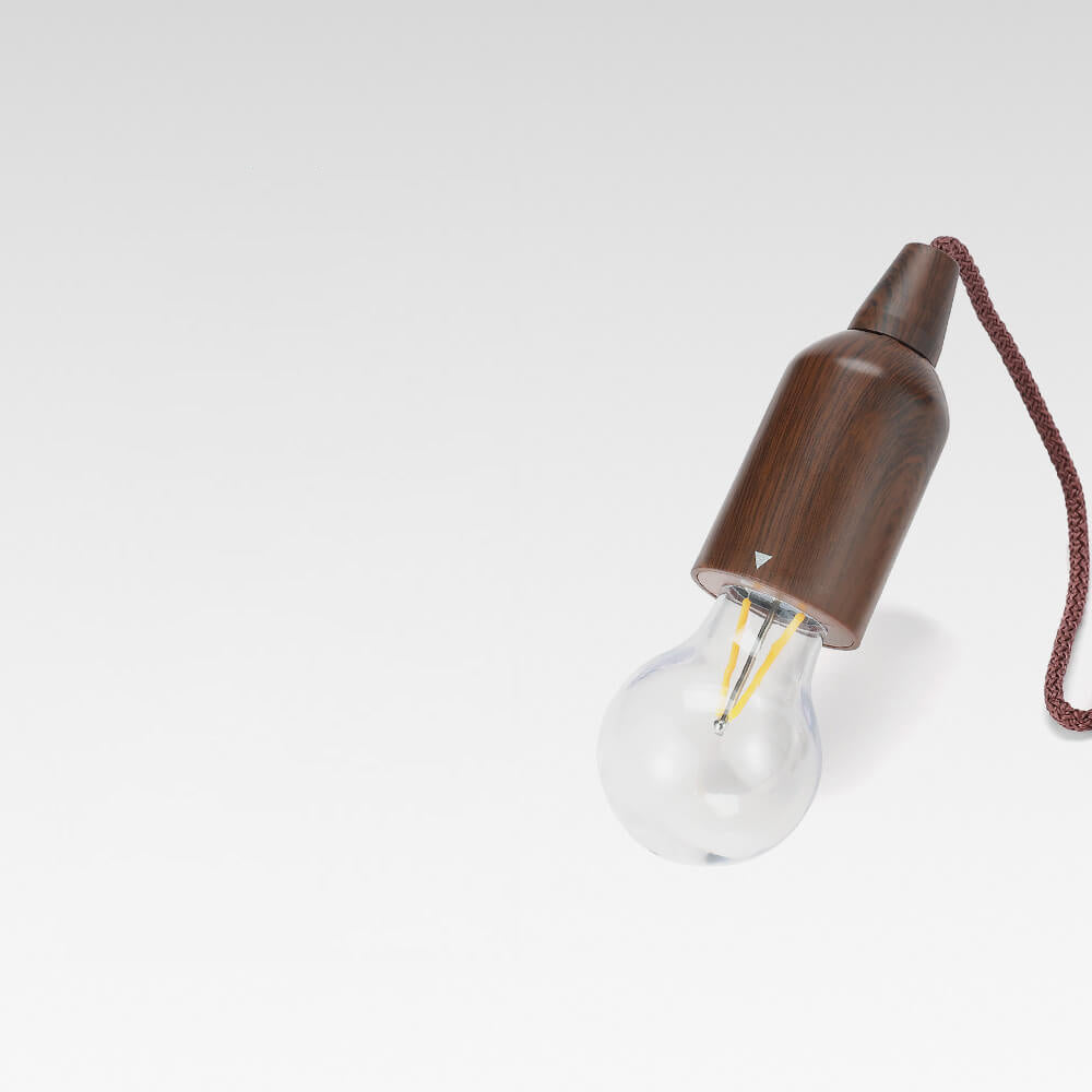 Retro Portable Waterproof Wood Round Cone Battery USB 1-Light Camping Outdoor Light | Kalsten